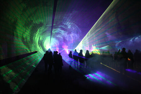 Lasershow zur Bautzener Einkaufsnacht Romantica