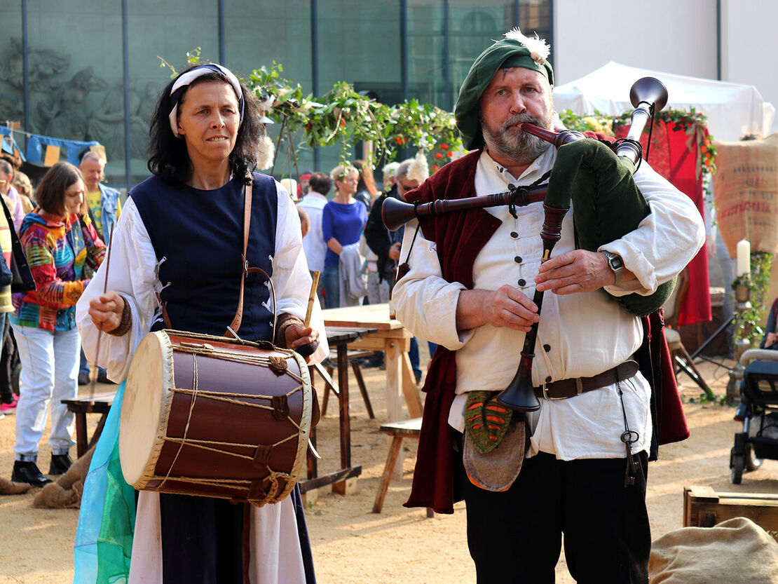 Mittelaltermusiker auf der Ortenburg Mittelaltermusikanten