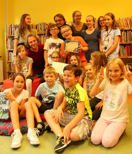 Faltblatttitel des Programmes zum Tag der offenen Tür 2019 in der Kinder- und Jugendbibliothek