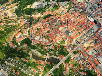 Luftbild vom Stadtzentrum