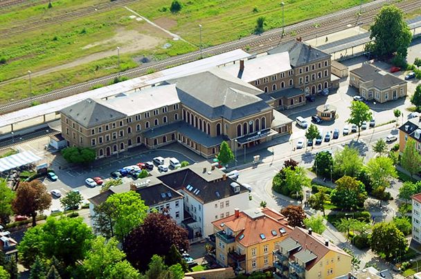 Luftbild Bahnhof in Bautzen Blick aus der Luft auf den Bahnhof in Bautzen
