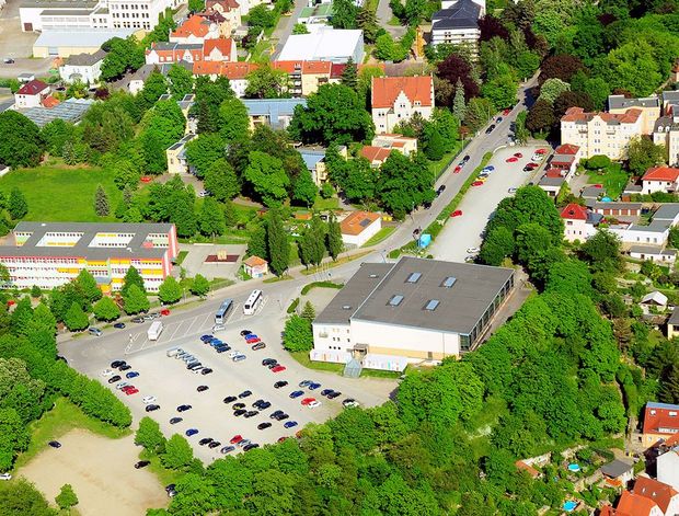 Blick aus der Luft auf den Schützenplatz in Bautzen