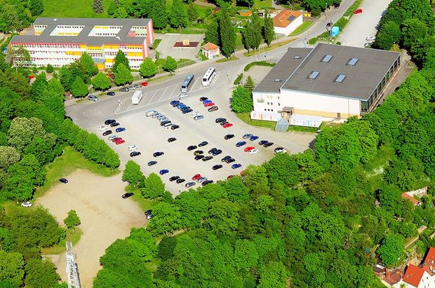 Luftaufnahme Schützenplatz in Bautzen Blick aus der Luft auf den Schützenplatz in Bautzen