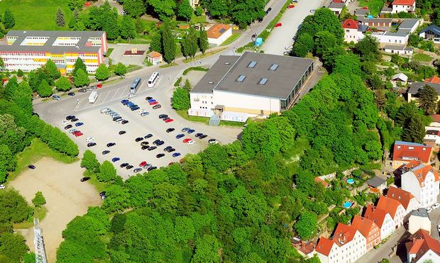 Luftaufnahme Schützenplatz in Bautzen Blick aus der Luft auf den Schützenplatz in Bautzen
