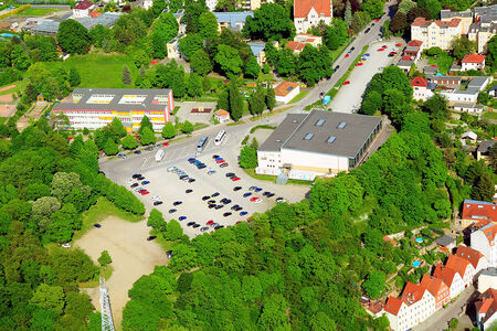 Blick aus der Luft auf den Schützenplatz in Bautzen