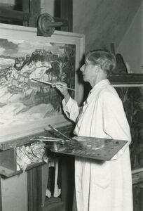 © Anonymus. Marianne Britze (Staffelei). Wohl 1955-1960. Museum Bautzen