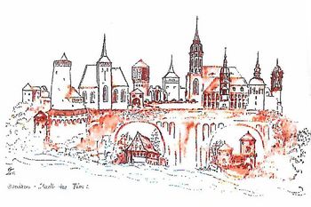 Kunstspaziergang durch Bautzen (Zeichnung)