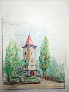 Skizze Wasserturm Kleinwelka