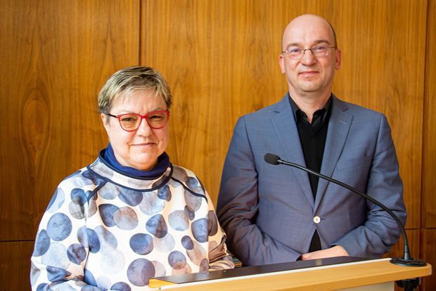 Utta Winzer mit Bürgermeister Dr. Böhmer